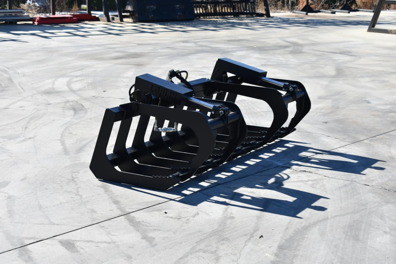 Root Grapple | Compact Tractor Attachment | Hydraulic | Up to 40 HP | Independent Tines | 3/8" Steel | Dual Grapples | Quick Attach | 54"–72"