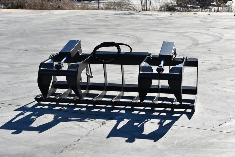 Root Grapple | Compact Tractor Attachment | Hydraulic | Up to 40 HP | Independent Tines | 3/8" Steel | Dual Grapples | Quick Attach | 54"–72"