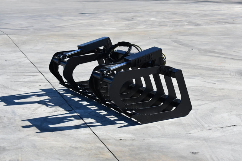 Root Grapple | Compact Tractor Attachment | Hydraulic | Up to 40 HP | Independent Tines | 3/8" Steel | Dual Grapples | Quick Attach | 54"–72"