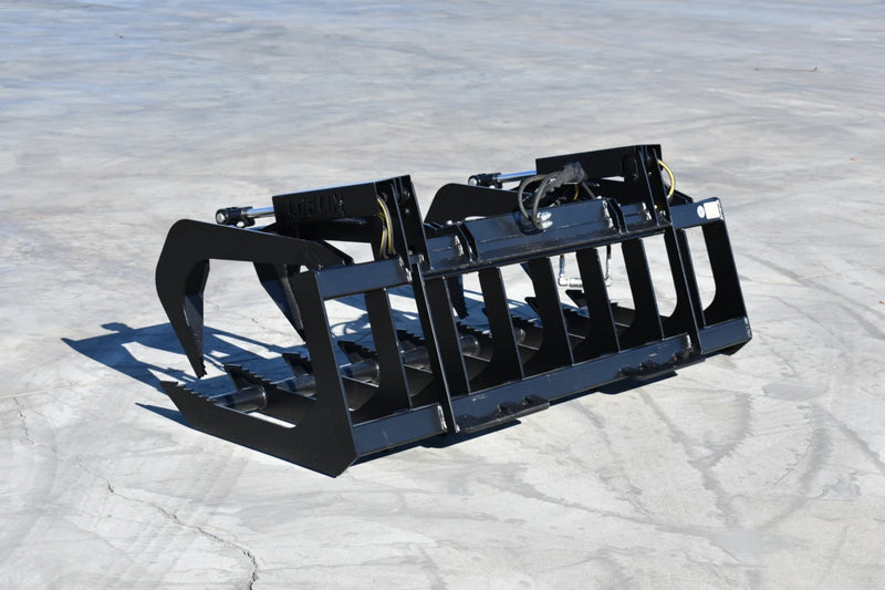 Root Grapple | Compact Tractor Attachment | Hydraulic | Up to 40 HP | Independent Tines | 3/8" Steel | Dual Grapples | Quick Attach | 54"–72"