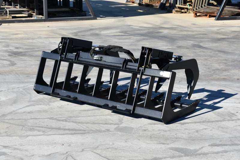 Root Grapple | Compact Tractor Attachment | Hydraulic | Up to 40 HP | Independent Tines | 3/8" Steel | Dual Grapples | Quick Attach | 54"–72"