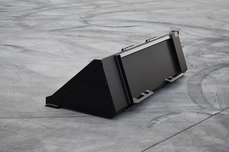 Low Profile Skid Steer Bucket | Skid Steer Attachment | Up to 70 HP | 3/16" Steel | 3/4" x 6" Cutting Edge | Wear Bars | With or Without Teeth | 60"–84"