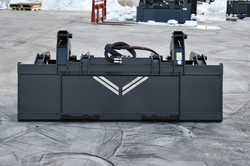 Grapple Bucket | Skid Steer Attachment | Hydraulic | 9,500 lb Grapple Force | Independent Tines | 3/4" x 6" Cutting Edge | Up to 75 HP | Quick Attach | 60"–84"