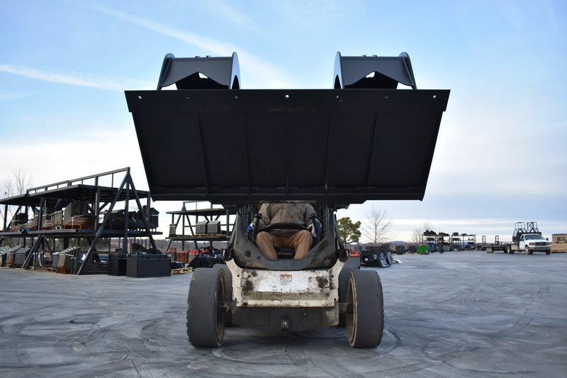 Grapple Bucket | Skid Steer Attachment | Hydraulic | 9,500 lb Grapple Force | Independent Tines | 3/4" x 6" Cutting Edge | Up to 75 HP | Quick Attach | 60"–84"