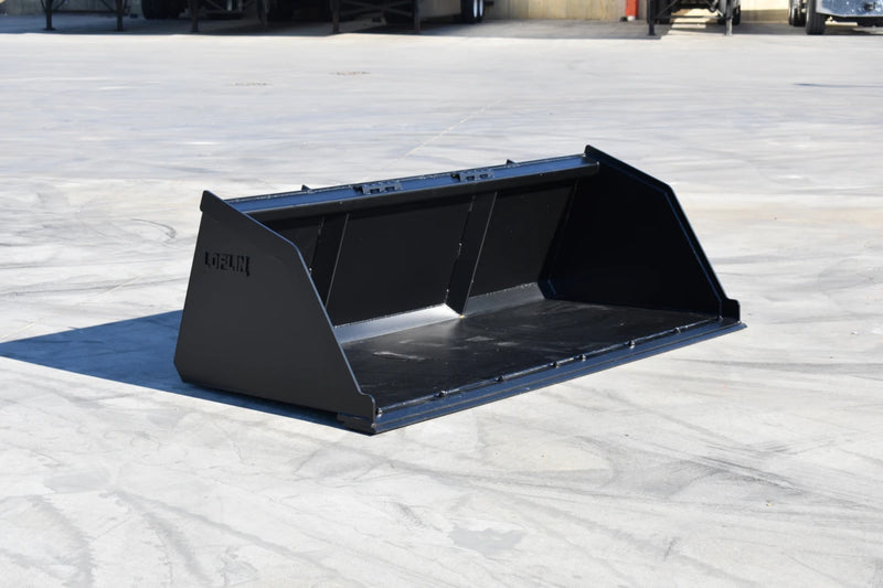 Litter Bucket | Skid Steer Attachment | High Capacity | 3/16" Steel | 3/4" x 6" Cutting Edge | Wear Bars | Optional Bolt-On Reversible Edge | 48"–120"