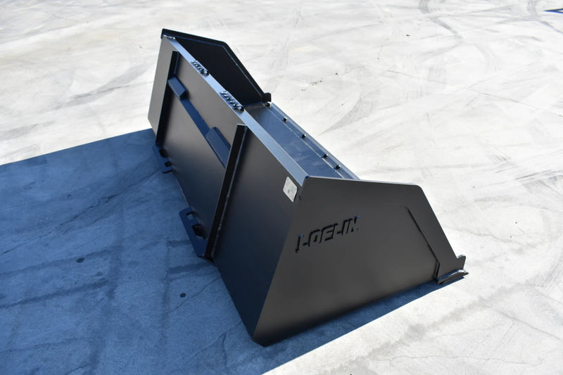 Litter Bucket | Skid Steer Attachment | High Capacity | 3/16" Steel | 3/4" x 6" Cutting Edge | Wear Bars | Optional Bolt-On Reversible Edge | 48"–120"