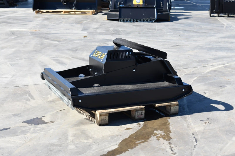 Brush Cutter | Mini Skid Steer Attachment | Hydraulic | Bi-Directional | Forged Steel Blades | 3/16" Steel Deck | Toro Dingo & Bobcat MT50 Compatible | 36"–50"
