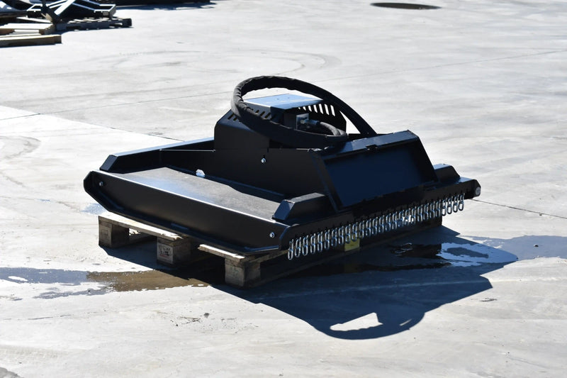 Brush Cutter | Mini Skid Steer Attachment | Hydraulic | Bi-Directional | Forged Steel Blades | 3/16" Steel Deck | Toro Dingo & Bobcat MT50 Compatible | 36"–50"