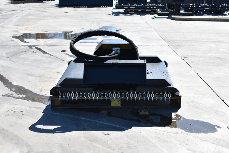 Brush Cutter | Mini Skid Steer Attachment | Hydraulic | Bi-Directional | Forged Steel Blades | 3/16" Steel Deck | Toro Dingo & Bobcat MT50 Compatible | 36"–50"