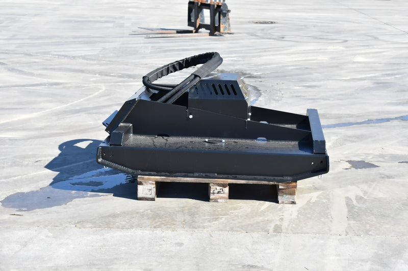 Brush Cutter | Mini Skid Steer Attachment | Hydraulic | Bi-Directional | Forged Steel Blades | 3/16" Steel Deck | Toro Dingo & Bobcat MT50 Compatible | 36"–50"