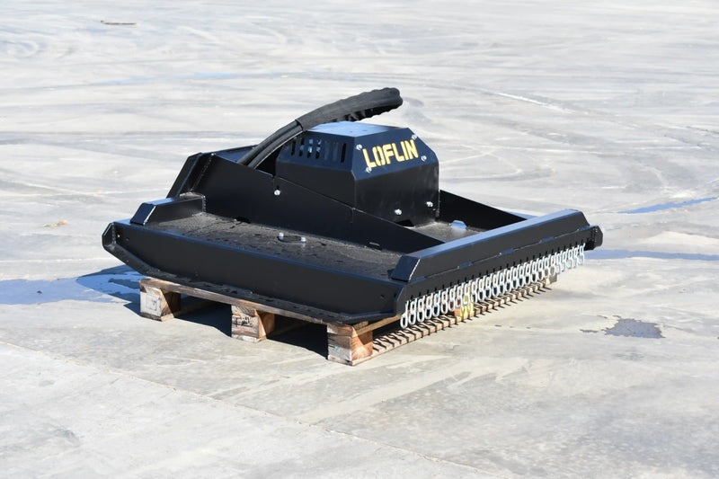 Brush Cutter | Mini Skid Steer Attachment | Hydraulic | Bi-Directional | Forged Steel Blades | 3/16" Steel Deck | Toro Dingo & Bobcat MT50 Compatible | 36"–50"