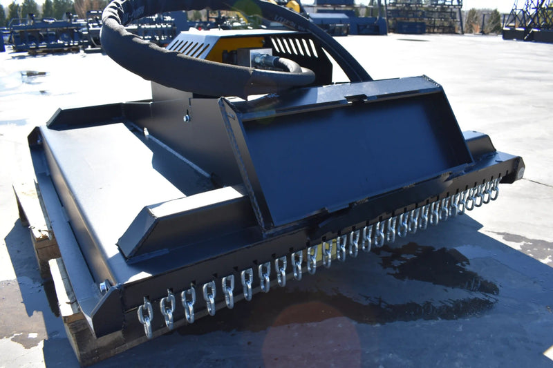 Brush Cutter | Mini Skid Steer Attachment | Hydraulic | Bi-Directional | Forged Steel Blades | 3/16" Steel Deck | Toro Dingo & Bobcat MT50 Compatible | 36"–50"