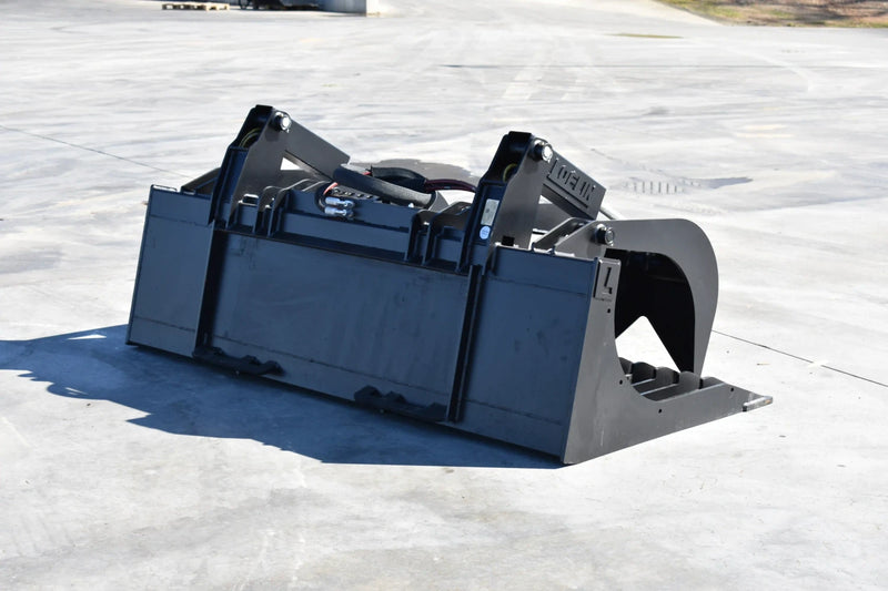 Standard Duty Rock Grapple | Skid Steer Attachment | Hydraulic | 1/2" Steel Tines | 3" Tine Spacing | 2" x 10" Cylinders | Quick Attach | 66"–84"