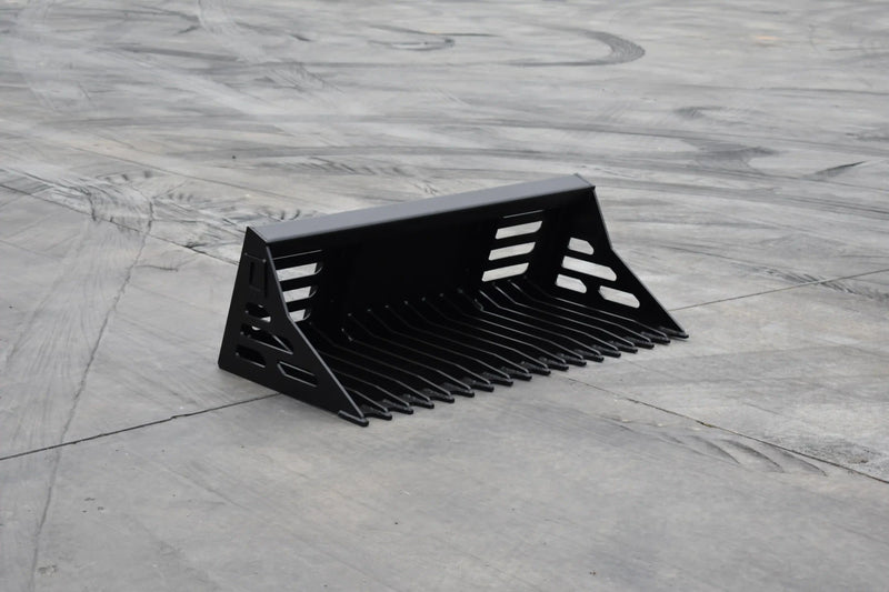 Rock Skeleton Bucket | Mini Skid Steer Attachment | 3/8" Steel | Toro Dingo & Bobcat MT50 Compatible | 36", 42", 48"