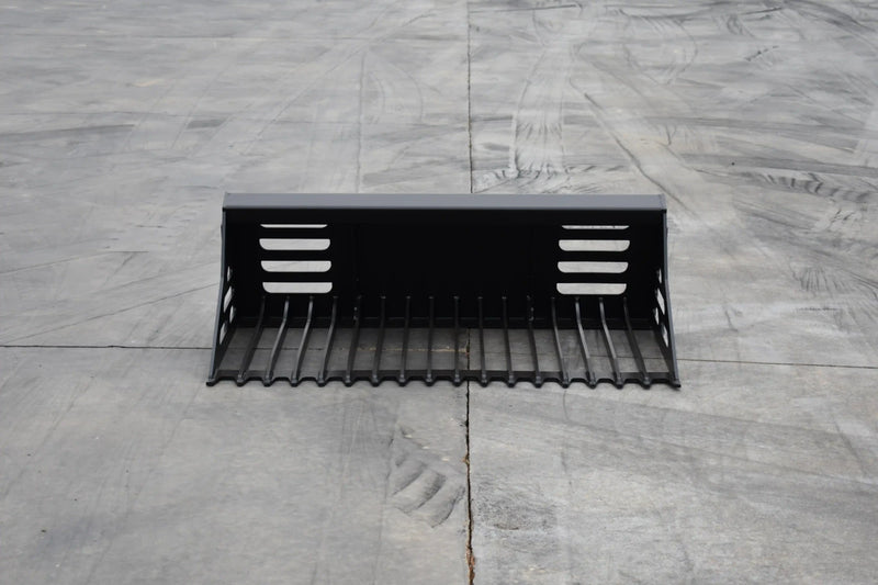 Rock Skeleton Bucket | Mini Skid Steer Attachment | 3/8" Steel | Toro Dingo & Bobcat MT50 Compatible | 36", 42", 48"