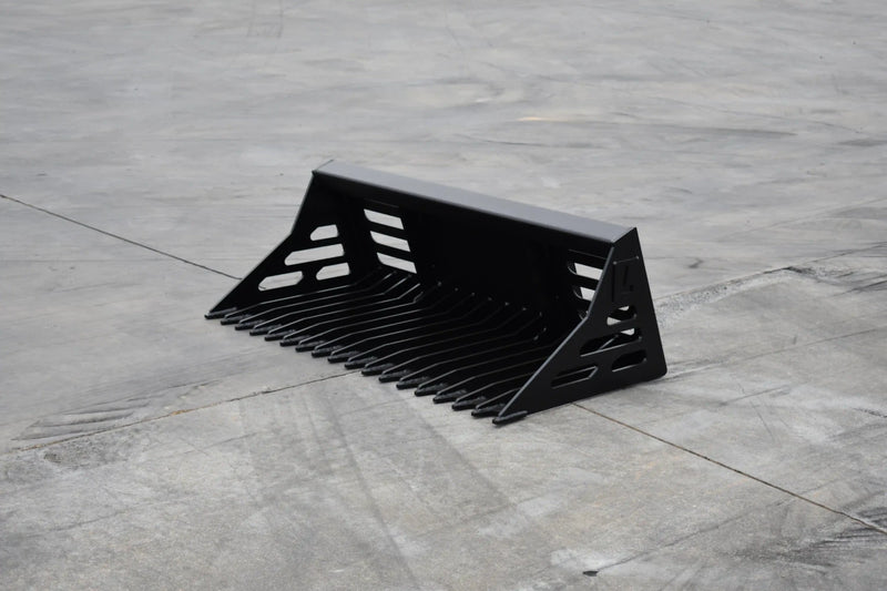 Rock Skeleton Bucket | Mini Skid Steer Attachment | 3/8" Steel | Toro Dingo & Bobcat MT50 Compatible | 36", 42", 48"