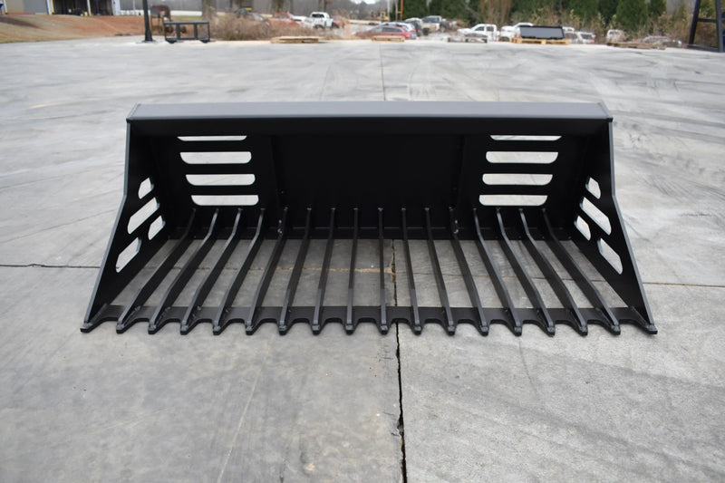 Rock Skeleton Bucket | Mini Skid Steer Attachment | 3/8" Steel | Toro Dingo & Bobcat MT50 Compatible | 36", 42", 48"