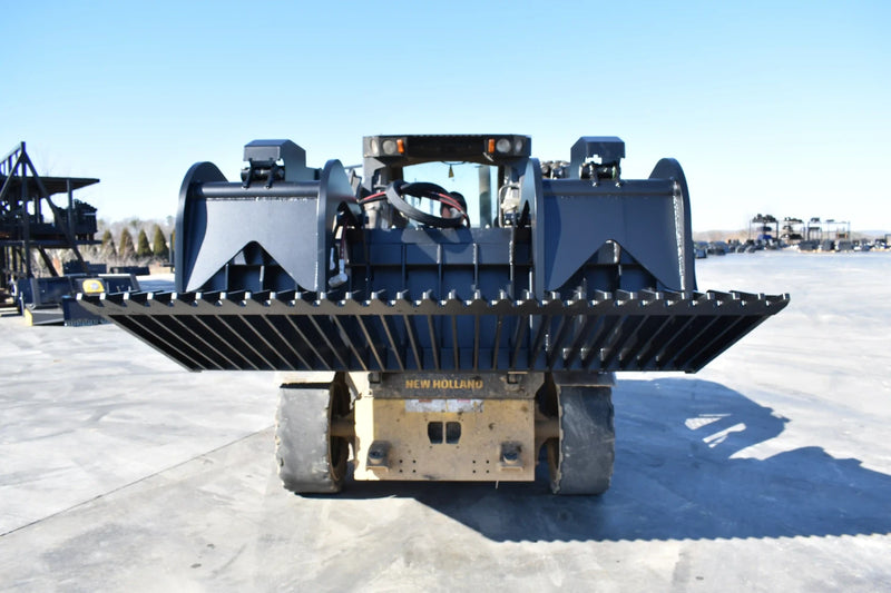 Heavy Duty Rock Grapple | Skid Steer Attachment | Hydraulic | 1/2" Steel Tines | 3" Tine Spacing | 2" x 10" Cylinders | Quick Attach | 66"–84"