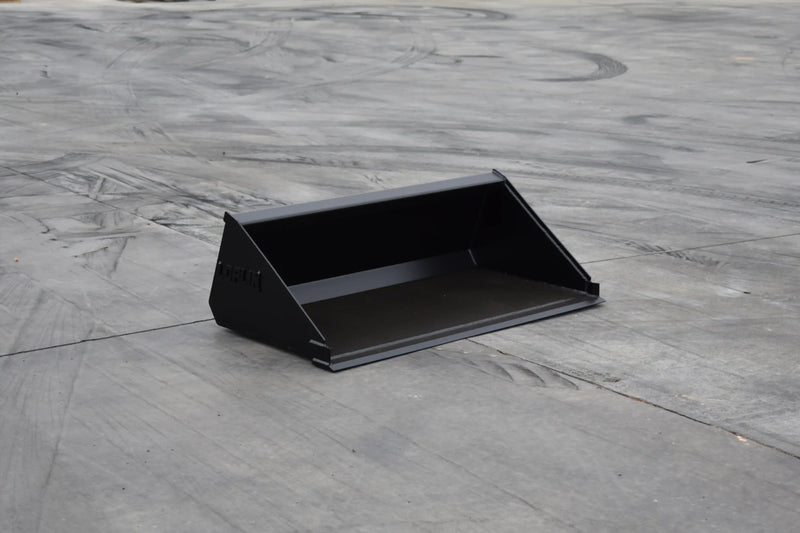 Low Profile Bucket for Compact Tractor | 50 HP & Under | 3/16" Sides & Bottom | Wear Bars | Smooth or Tooth
