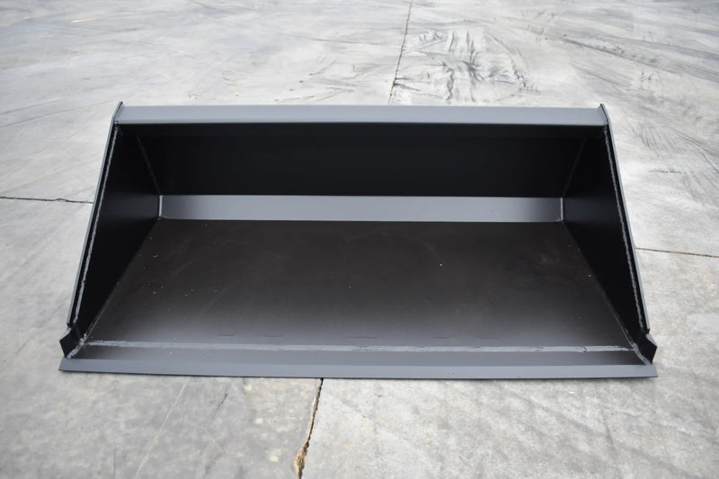 Low Profile Bucket for Compact Tractor | 50 HP & Under | 3/16" Sides & Bottom | Wear Bars | Smooth or Tooth