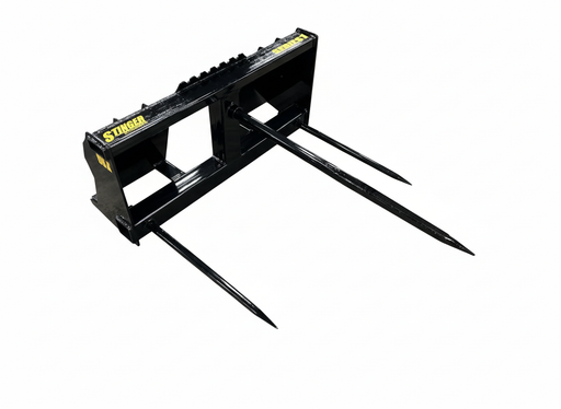 Front view of Stinger Attachments Bale Spear