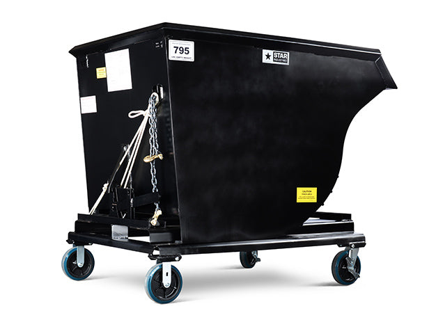 Self-Dumping Trash Hopper for Forklifts | 0.5-2.5 Cu Yd | 4,000 Lb Capacity | Steel Plate Construction | Star Industries