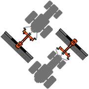 Diagram showing BEFCO Landscape Rake's reversible mounting options for front or rear tractor use.
