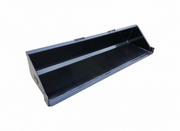 High capacity skid steer material bucket with reinforced steel, quick attach frame, and powder coat finish.