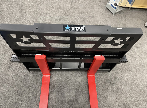 Pallet Forks for Skid Steer | 42"-48" | Class 2 Compatible | Heavy-Duty Steel | Star Industries