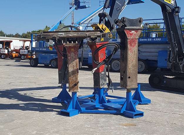 Hydraulic Hammer Stand for Hydraulic Breakers | Heavy-Gauge Steel | Protective Arms | Star Industries