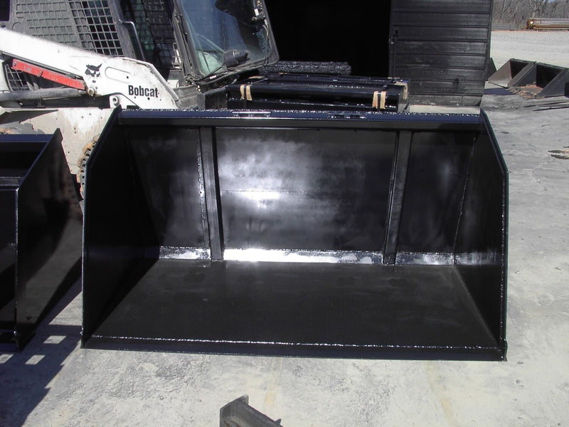 Turkey Litter Bucket | Skid Steer Attachment | High Capacity | 3/16" Steel | 3/4" x 6" Cutting Edge | 1/2" Wear Bars | Optional Bolt-On Reversible Edge | 48"–120"