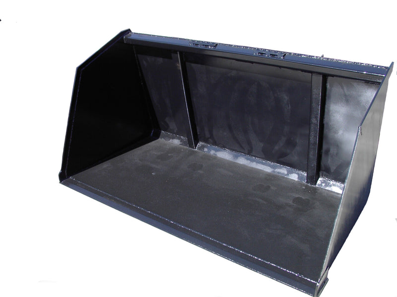 Turkey Litter Bucket | Skid Steer Attachment | High Capacity | 3/16" Steel | 3/4" x 6" Cutting Edge | 1/2" Wear Bars | Optional Bolt-On Reversible Edge | 48"–120"