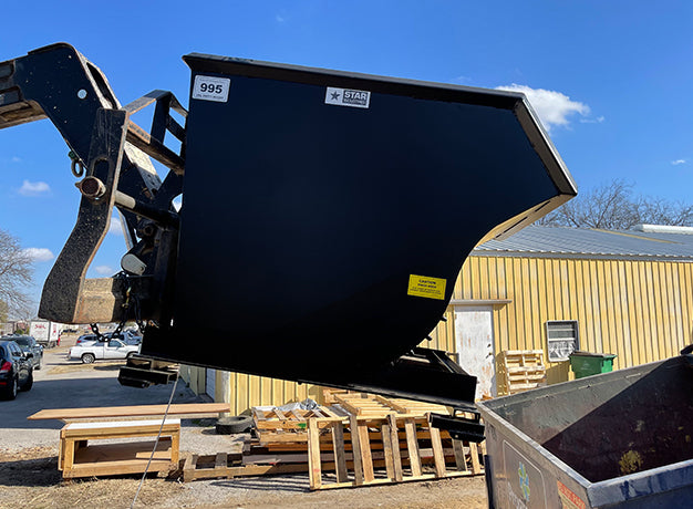 Self-Dumping Trash Hopper for Forklifts | 0.5-2.5 Cu Yd | 4,000 Lb Capacity | Steel Plate Construction | Star Industries