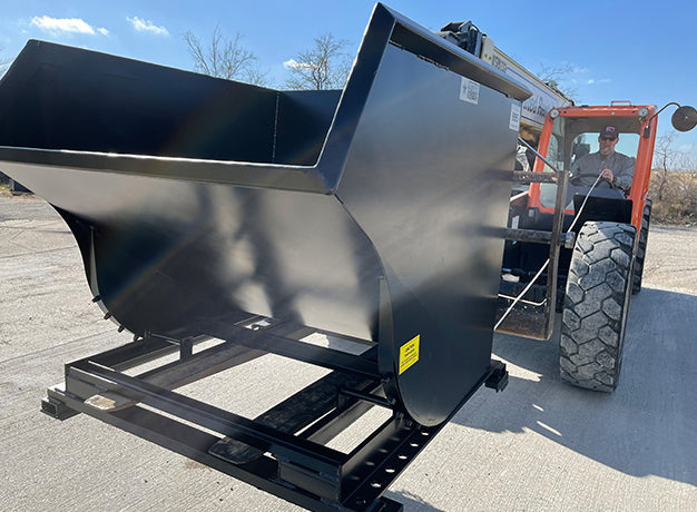 Self-Dumping Trash Hopper for Forklifts | 0.5-2.5 Cu Yd | 4,000 Lb Capacity | Steel Plate Construction | Star Industries