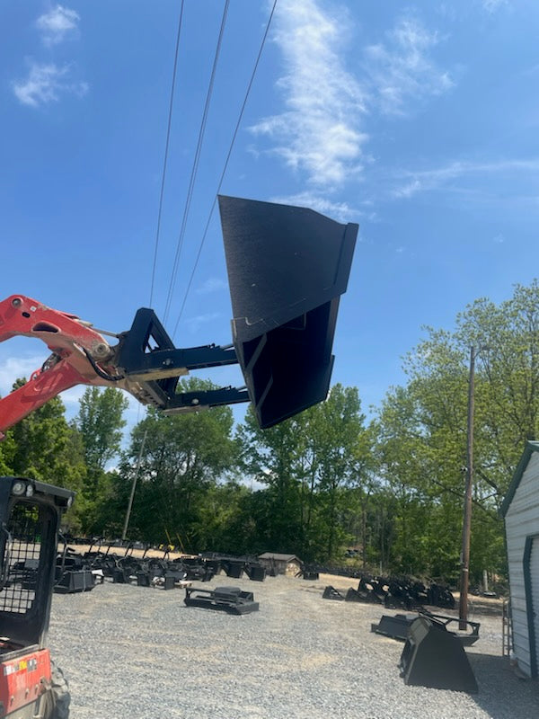 Skid Steer Front Dump Bucket – Extended Reach for Tall Truck Loading