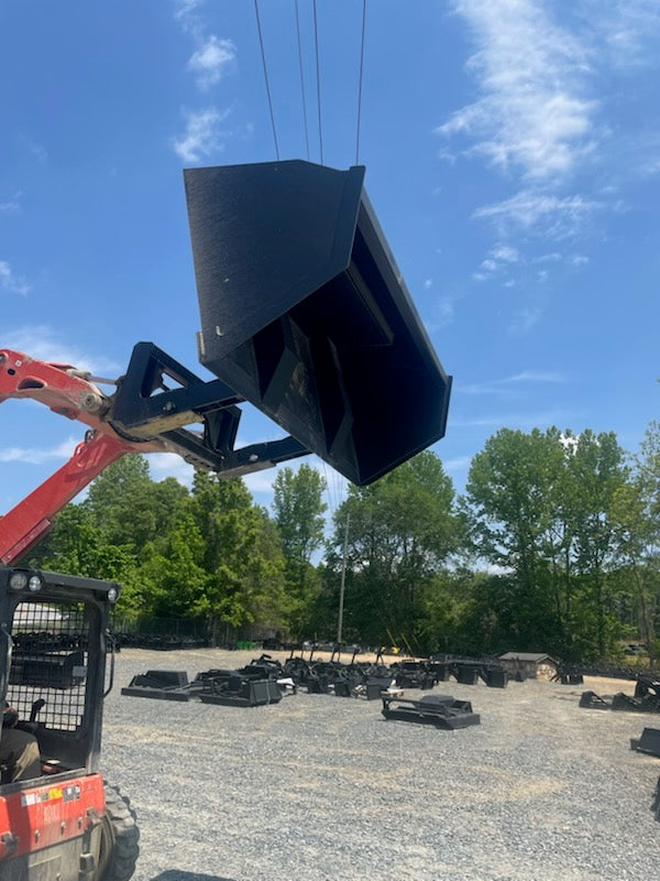 Skid Steer Front Dump Bucket – Extended Reach for Tall Truck Loading
