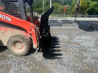 Heavy Duty Vertical Grapple | Skid Steer Attachment | Hydraulic | 1-1/2" Independent Tines | 2" x 10" Cylinders | Quick Attach | 72"–84"