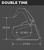 Mini Grapple Bucket Double Tine Schematic