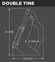 Mini Skid Steer and Compact Tractor Vertical Root Grapple Schematic