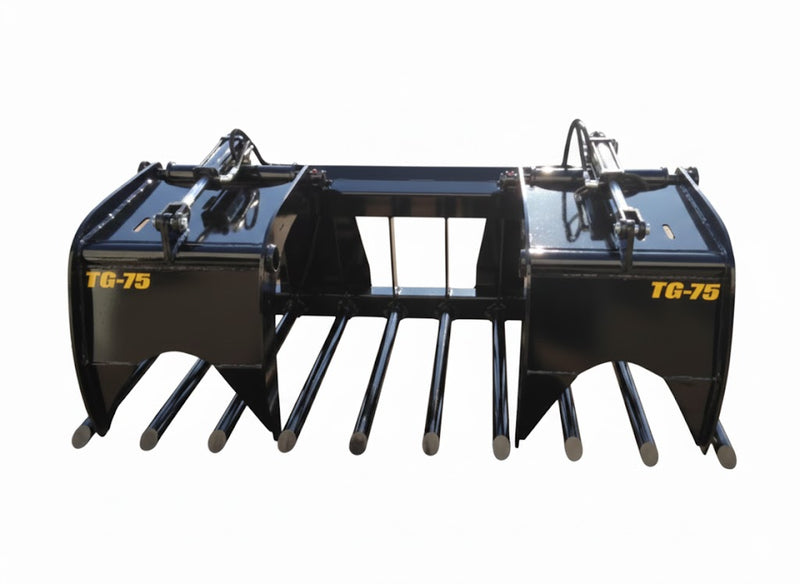 Tractor Manure Tine Grapple Bucket Attachment – Heavy-Duty Bedding and Brush Handling