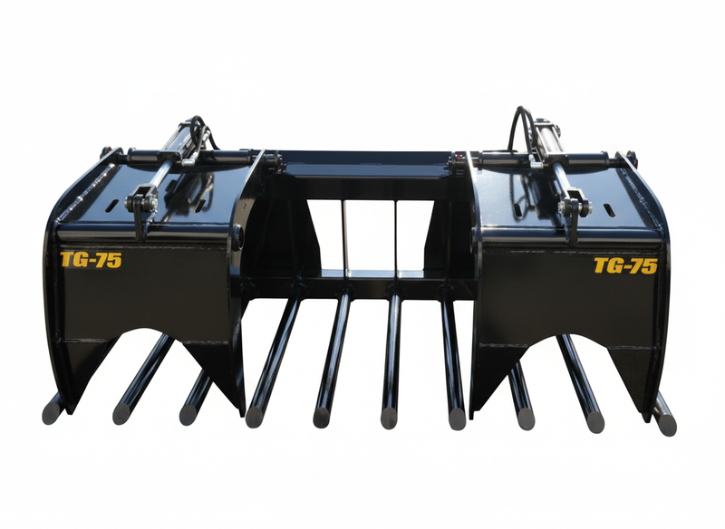 Skid Steer Manure Tine Grapple Bucket Attachment – Heavy-Duty Barn and