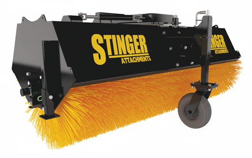 Sweeper Angle Broom Attachment for a Skid Steer