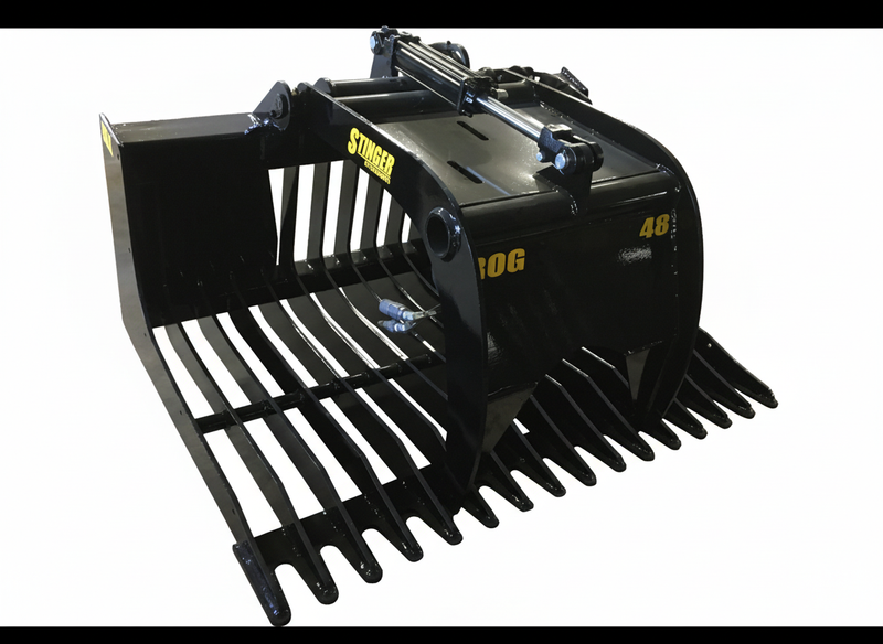 48″ Rock Grapple Bucket (ROGSG) from Stinger Attachments