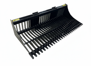 Slightly angled black stinger attachment detached from tractor