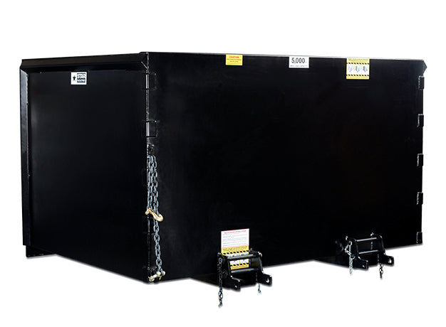 Trash Hopper for Forklift | 5′-7′ | 3/16" Steel | Universal Fork Pocket | Star Industries