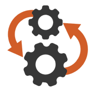 Graphic of gear rotation, illustrating the dual speed operation feature of the BEFCO TILL-RITE T40 tiller.
