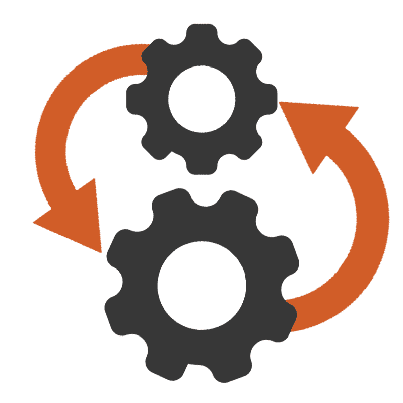 Graphic of gear rotation, illustrating the dual speed operation feature of the BEFCO TILL-RITE T40 tiller.