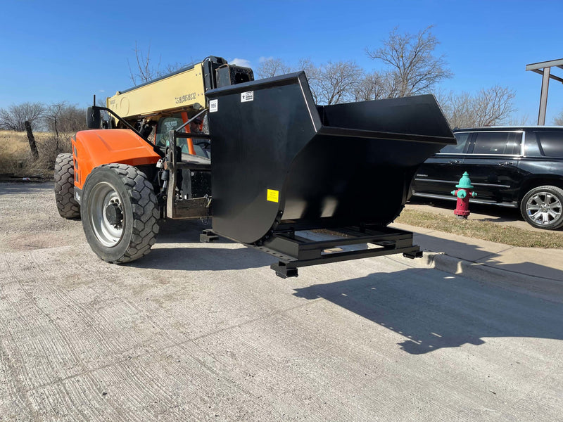 Self-Dumping Trash Hopper for Forklifts | 0.5-2.5 Cu Yd | 4,000 Lb Capacity | Steel Plate Construction | Star Industries