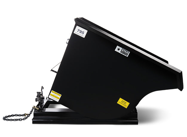 Self-Dumping Trash Hopper for Forklifts | 0.5-2.5 Cu Yd | 4,000 Lb Capacity | Steel Plate Construction | Star Industries