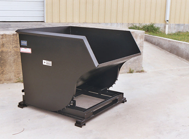 Self-Dumping Trash Hopper for Forklifts | 0.5-2.5 Cu Yd | 4,000 Lb Capacity | Steel Plate Construction | Star Industries